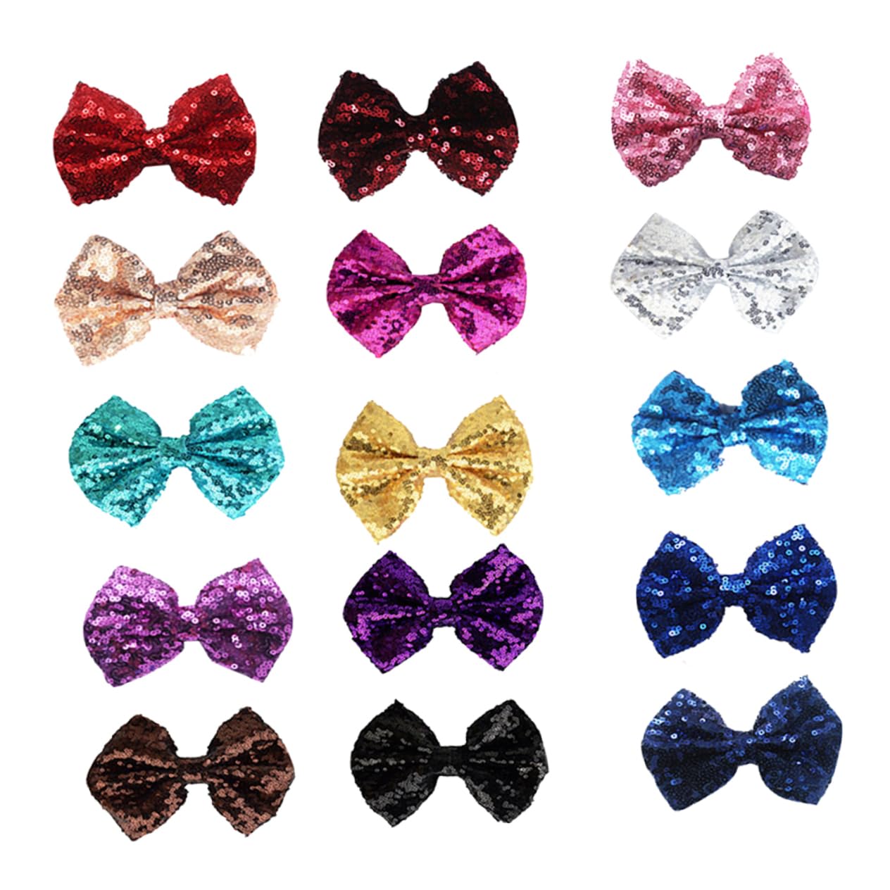 15pcs Hair Bow Barrettes Sequin Hairpin for Girls Hairpin Accessories Boys and Girls Stylish