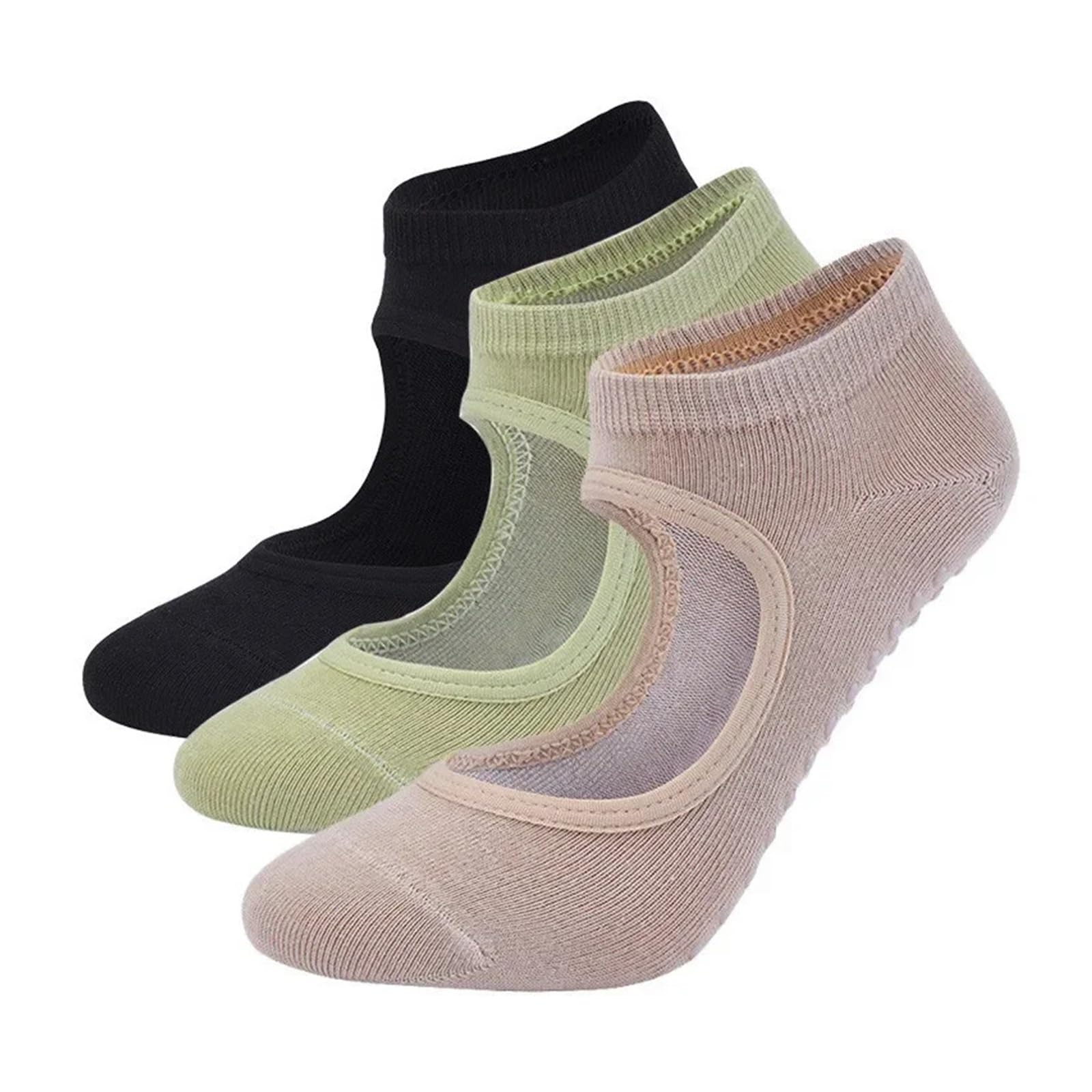 Calcetines De Yoga For Mujer, Calcetines De Pilates For Mujer, Tobillo Sin Espalda, Transpirables, Antideslizantes, Calcetines Deportivos De Baile De Ballet For Fitness Y Gimnasio Para Yoga Pilates Gi