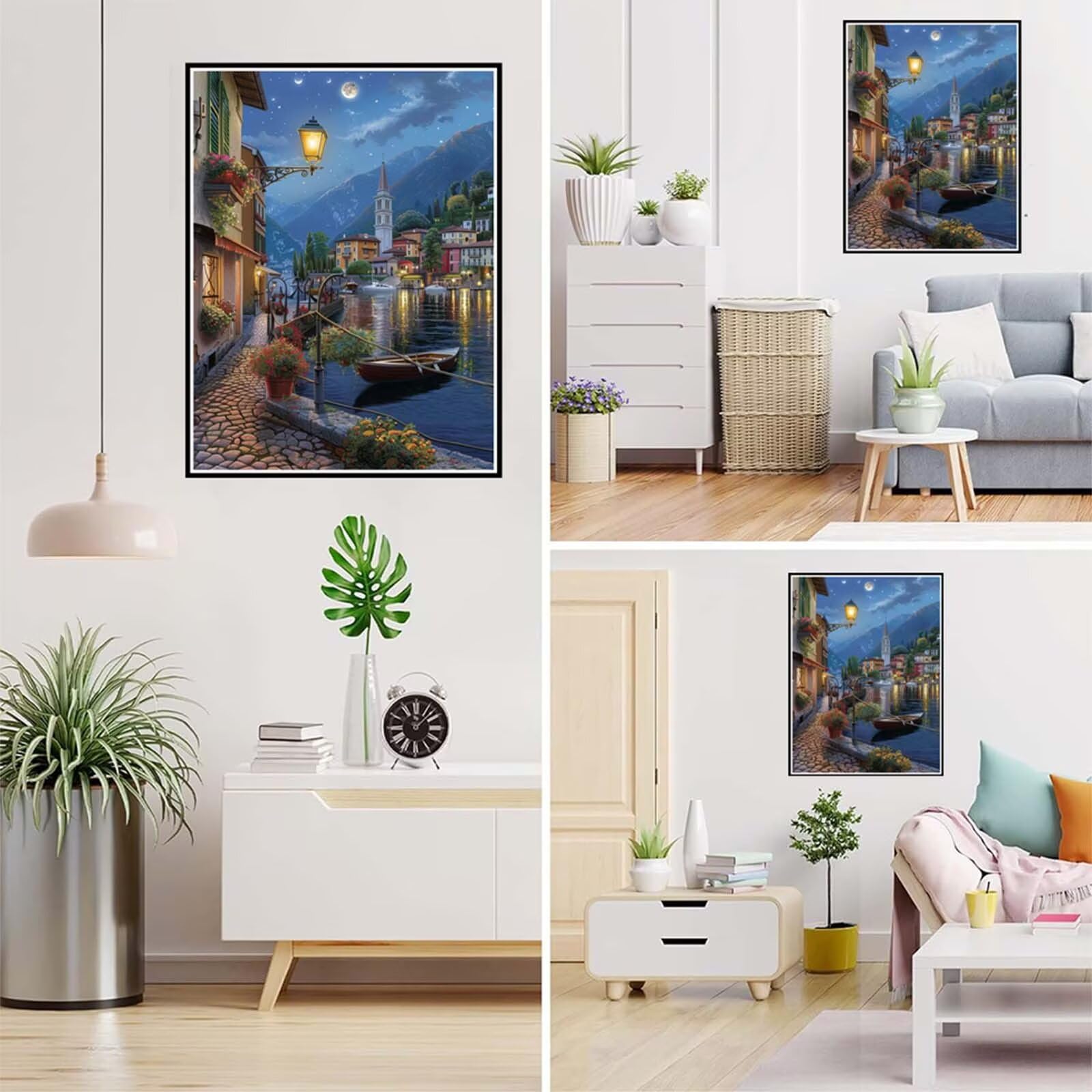 Diamentowe domy artystyczne, zestawy do malowania diamentami dla dorosłych, 5D Dimond Art Boat Gem Arts and Crafts Paintings, zestaw do haftu krzyżykowego, hobby dla dorosłych i kobiet, dekoracja
