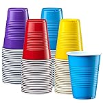 GUSTO [9 oz. - 50 Count Plastic Party Cups Disposable - Assorted Colors Drinking Cups for Party, Events, and Everyday Use (Formerly Comfy Package)