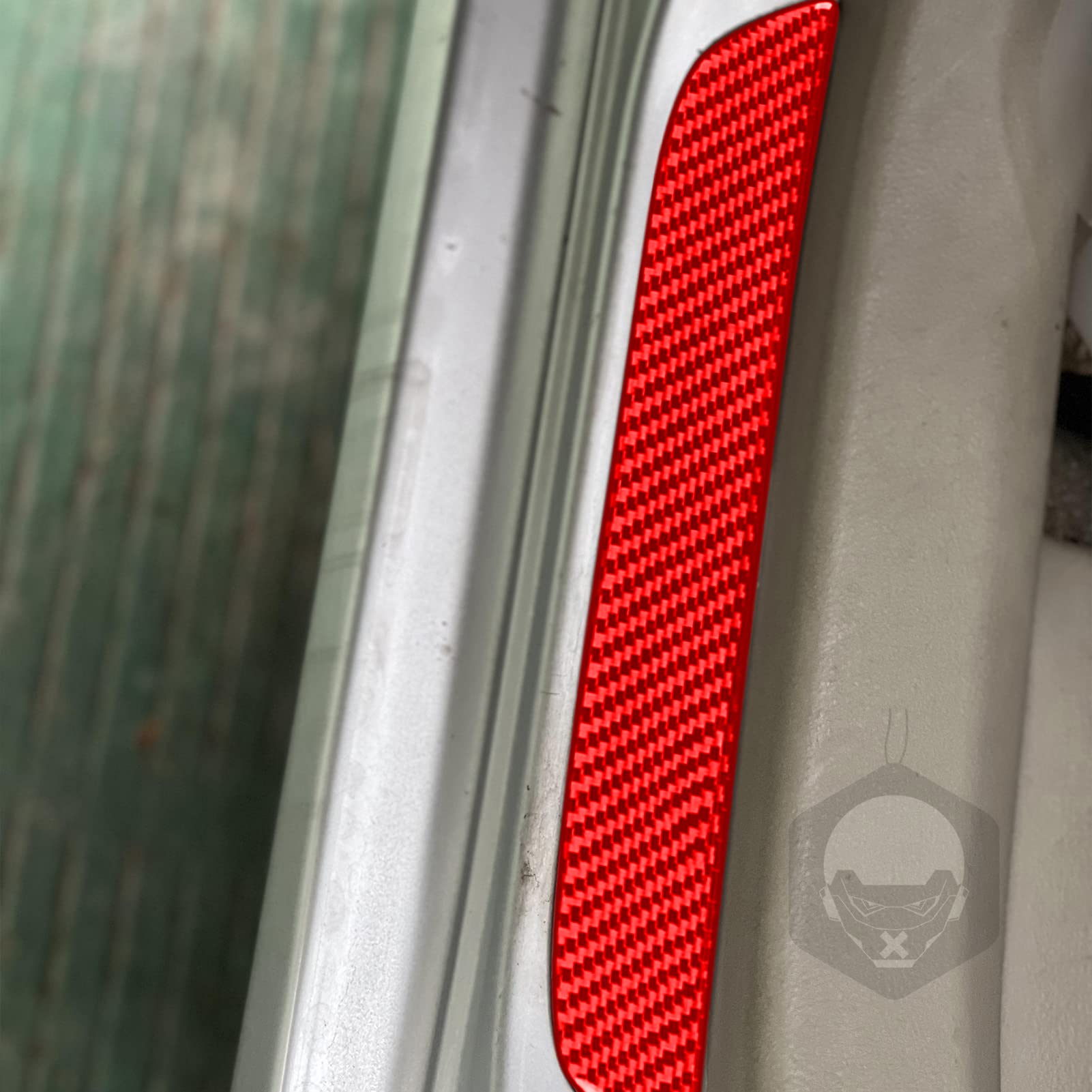 PJFUS Real Soft Carbon Fiber Car Door Sill Plate Protectors Cover Panel Sticker Compatible with Toyota Corolla 2009 2010 2011 2012 2013 Auto Premium Interior Accessories red