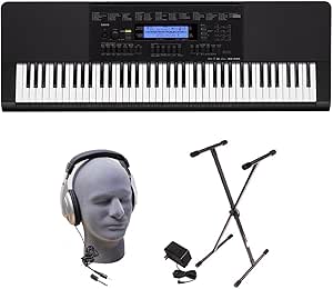 Casio WK-245 PPK 76-Key Premium Portable Keyboard Package with Headphones, Stand and Power Supply, Model Number: WK245 PPK