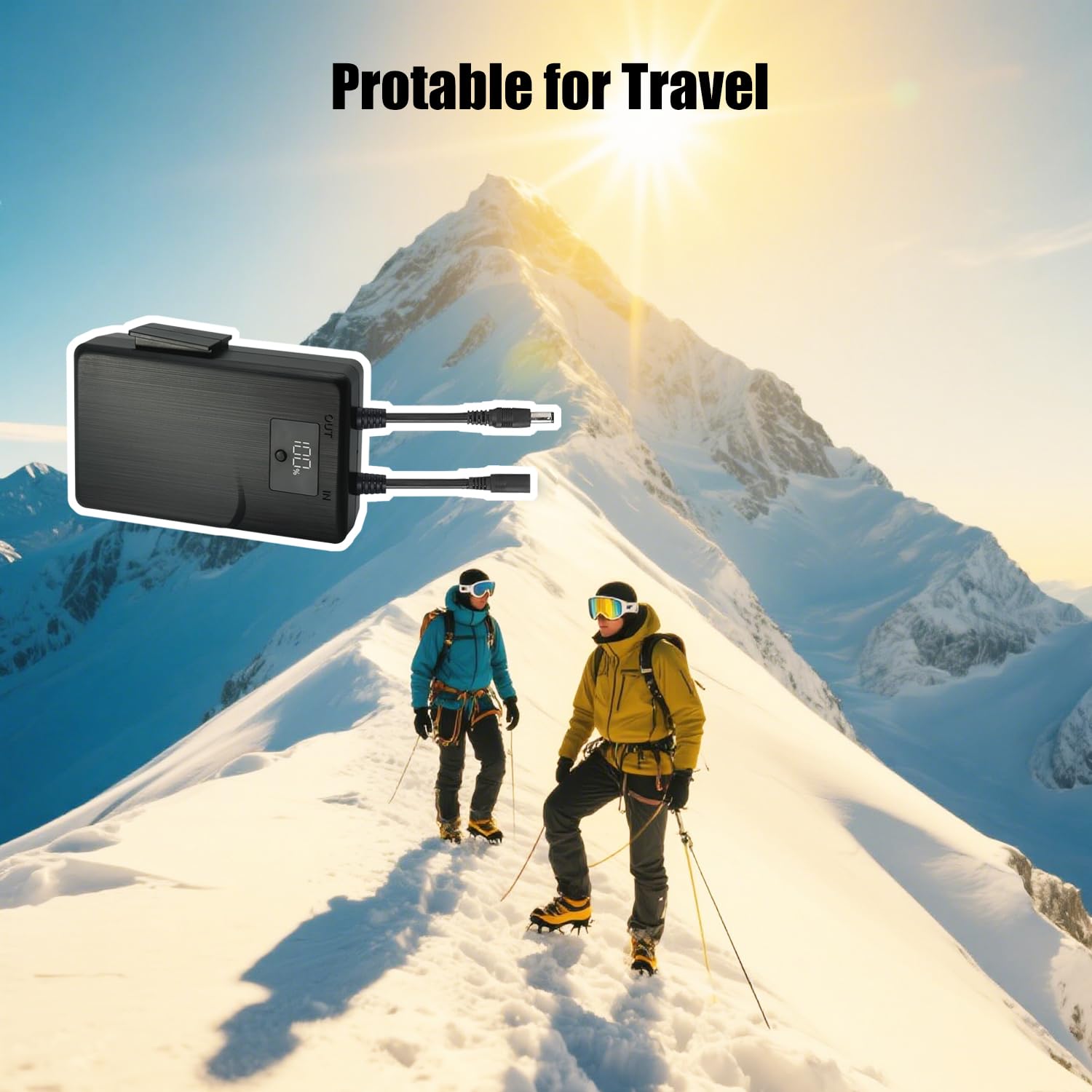 STAIGO Portatile Batterie CPAP avec affichage LED, connexion DC pour ResMed AirMini/AirSense 9/10/11/ AirCurve 10/11 [75.92Wh]