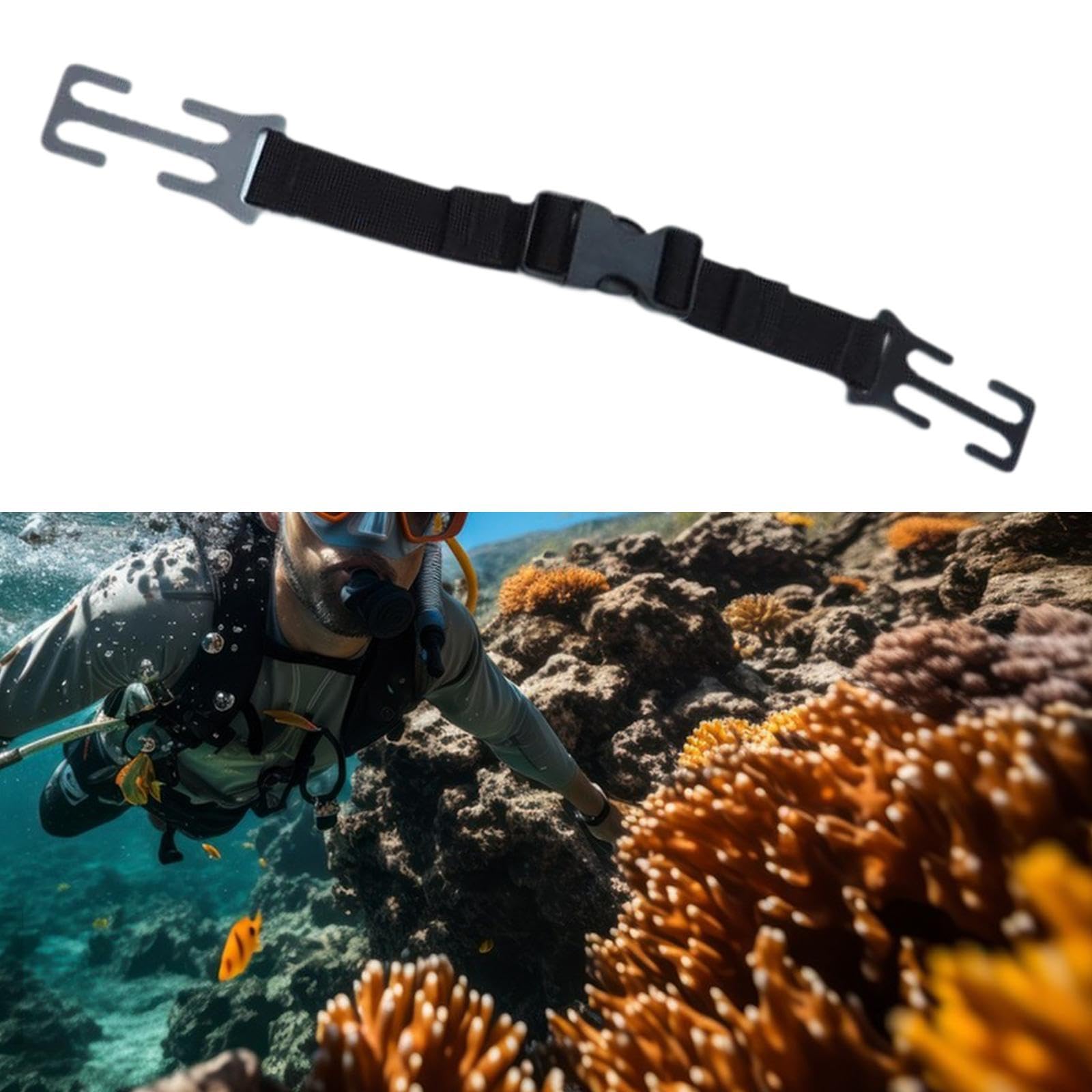 RNXRZANK Sternum Strap for Backpack with Quick Release Buckle for Hiking and Water Sports, Black