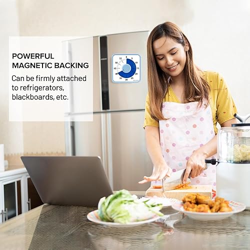 Miniatura 6 de Secura Temporizador visual de 7.5 pulgadas, temporizador visual de cuenta regresiva de gran tamaño de 60 minutos para niños y adultos, herramienta