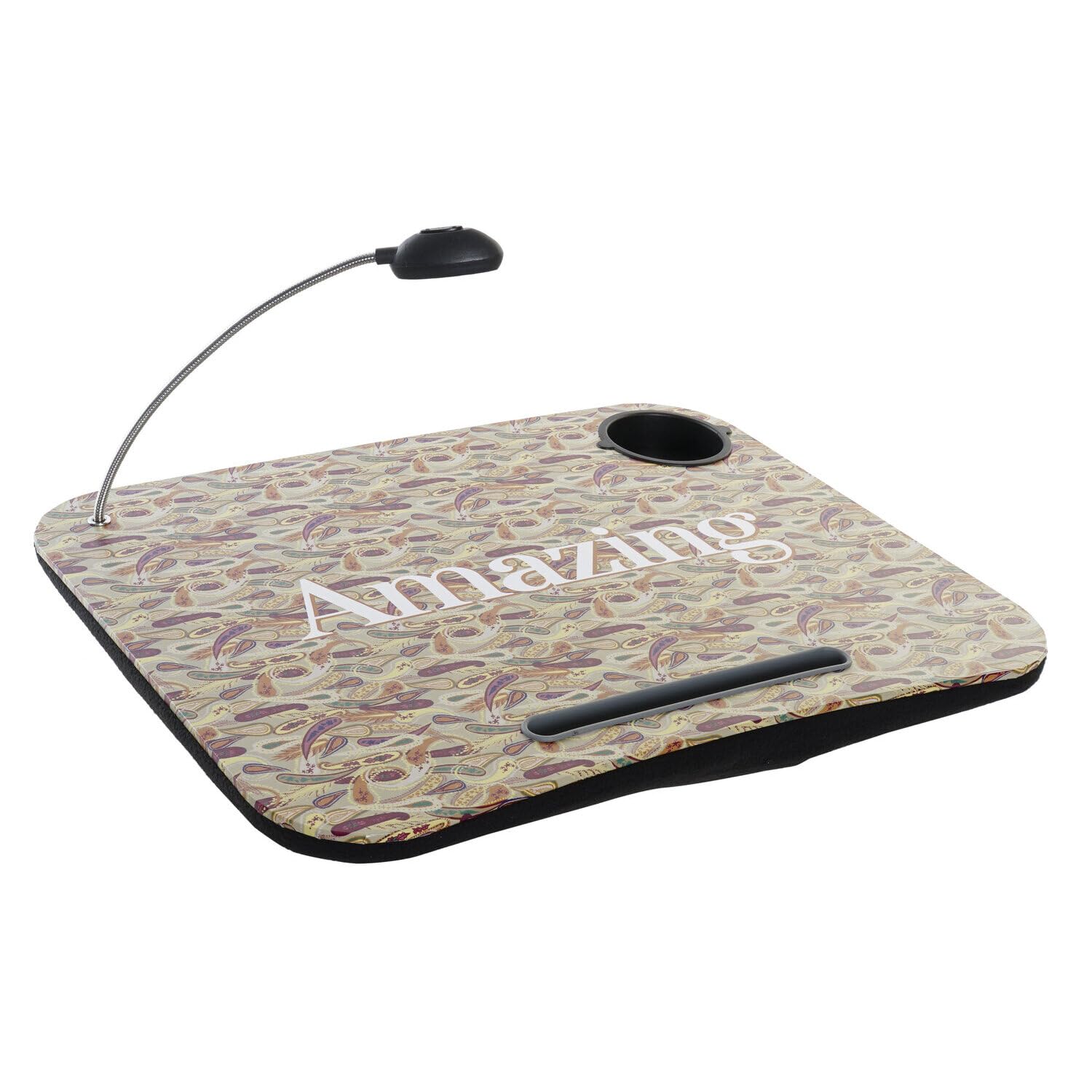 Bandeja LED PVC Paisley Beige 48x38x7 cm pour plateau de service illuminé