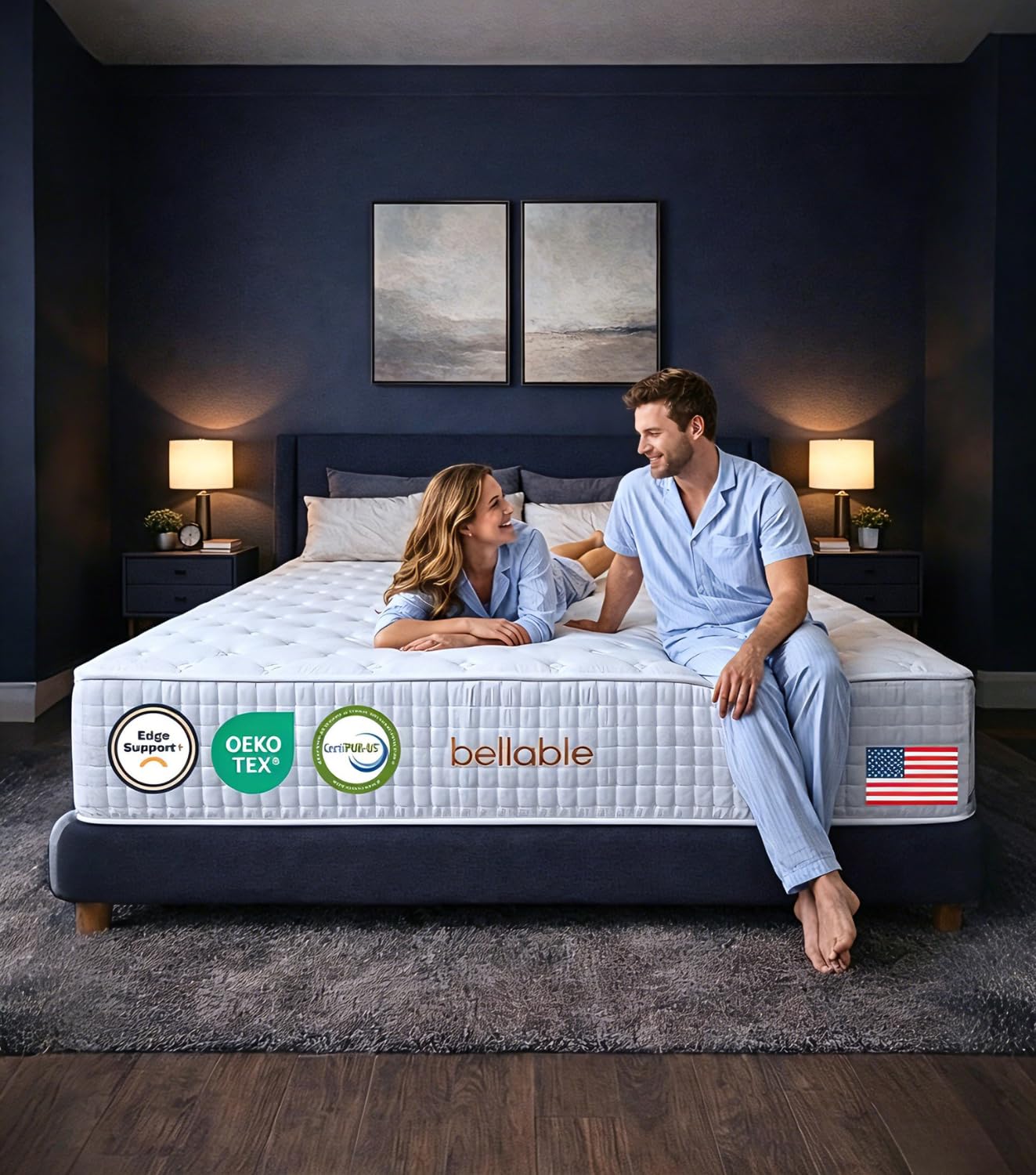 Photo 1 of Queen Mattress, 14 Inch Medium Firm Hybrid Queen Mattress Cooling Gel Memory Foam Individually Wrapped Pocket Coils, Excellent Edge Support, Zone Support for Back Neck Pain Relief, Fiberglass-Free
