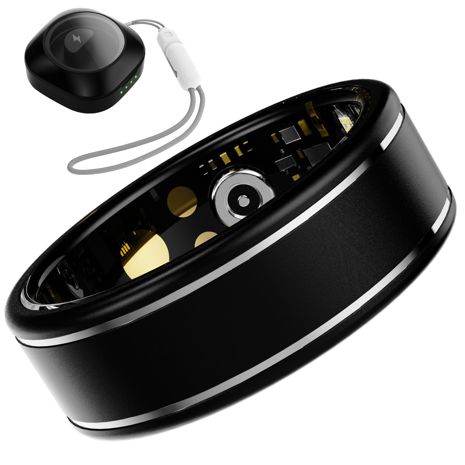 Anarow Activity Tracker Ring for Men – Smart Ring with Heart Rate, SpO2, Blood Pressure, Sleep Monitoring, Step & Calorie Counter, 5ATM Waterproof, No