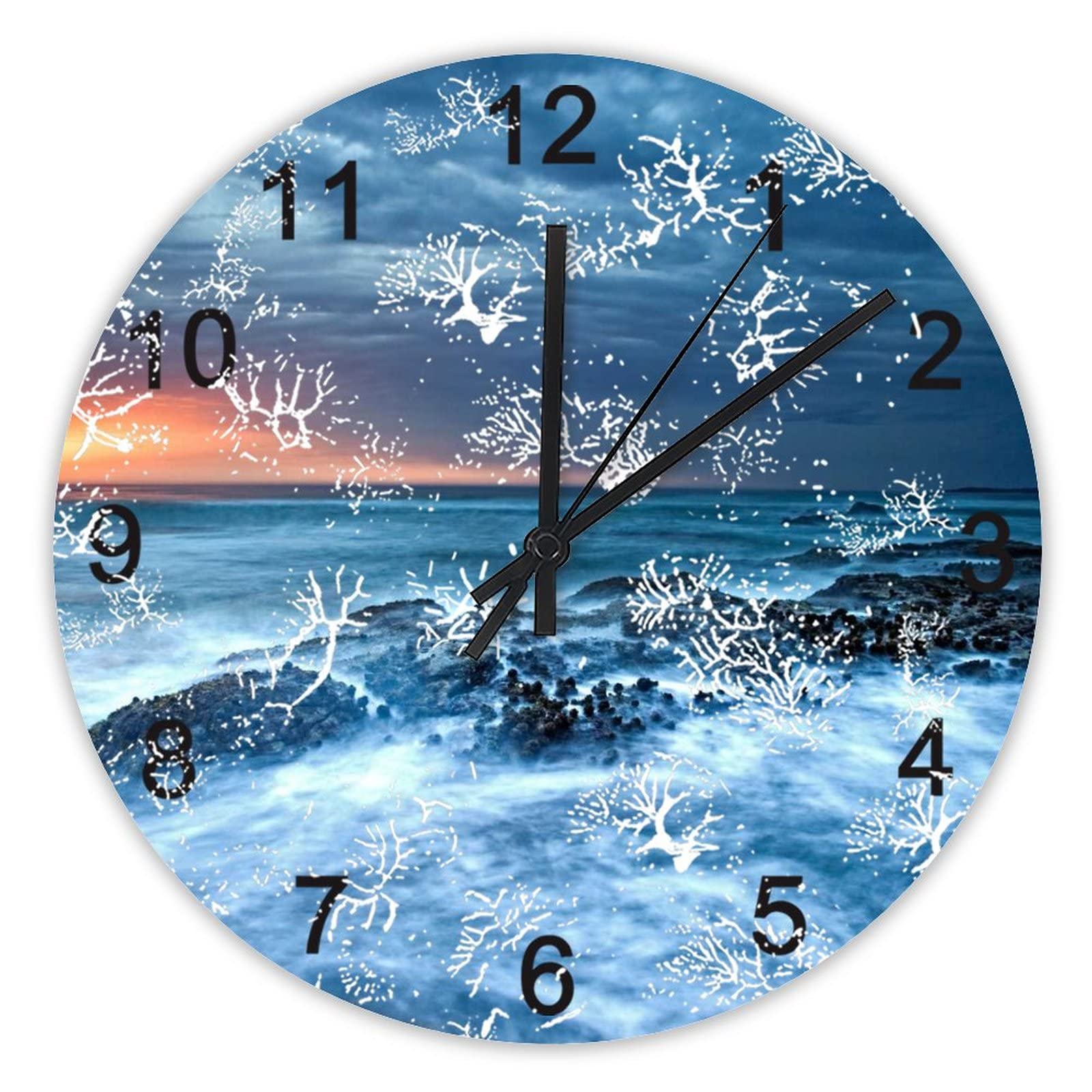 Horloge murale silencieuse grande taille pour décoration de cuisine et confort visuel