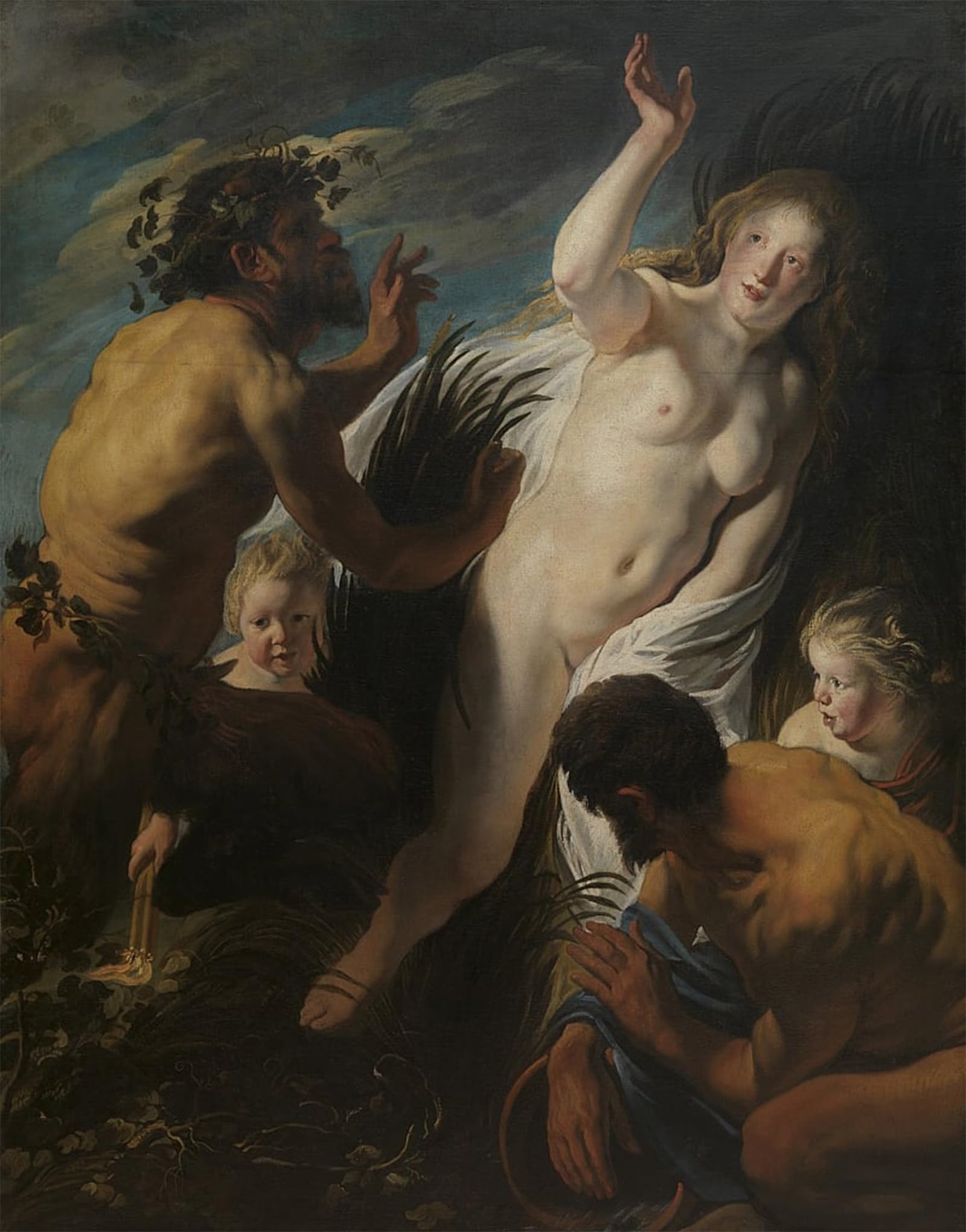 SERENDIPITP Retro Picture Poster Wall Art Pictures Painting Pan and Syrinx by Jacob Jordaens Wall Art Canvas Print for Wall Decor 60x90cm