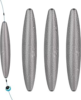 THKFISH Fishing Weights Sinkers Surf Fishing Trolling Weights with Long Tail Fishing Sinkers, Inline Trolling Weights Freshwater Saltwater Fishing Tackle 5PCS/Mixed grams/10PCS