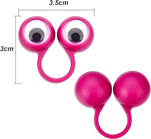 Miniatura 2 de JOVITEC Juego de 48 marionetas de dedo y ojo, anillos de ojo en anillos para niños, marionetas de dedo para niños, niñas, intercambio de premios en