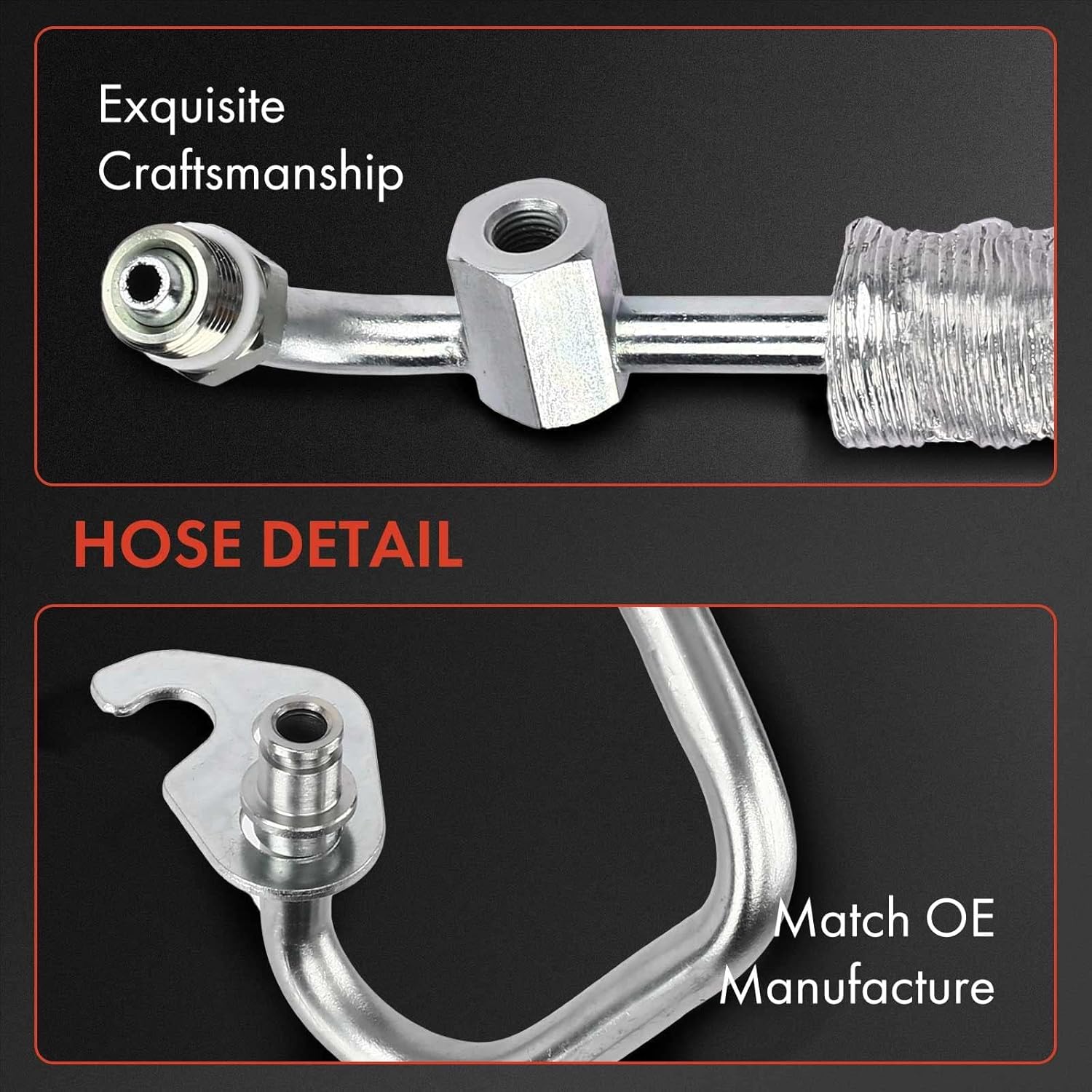 A-Premium Power Steering Pressure Hose Line Assembly Compatible with Ford Focus 2001-2004, 2.0L, Pump to Rack/Gear