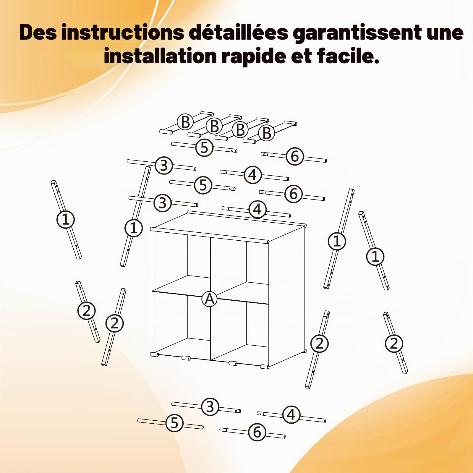 Nandae Porte-valises Pliable avec 4 Compartiments - Rangement pour Valises, Chaussures et Vêtements en Métal et Nylon, pour Chambre et Dressing, Gain de Place