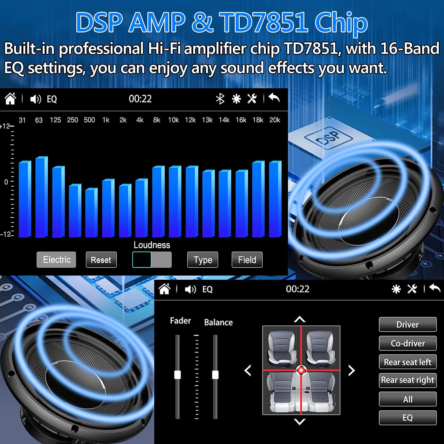 Flash Deals - 40% OFF Double Din Car Stereo Compatible with Voice Control Apple Carplay - 7 Inch HD LCD Touchscreen Monitor, Bluetooth, Subwoofer, USB/SD Port, A/V Input, AM/FM Car Radio Receiver, Backup Camera