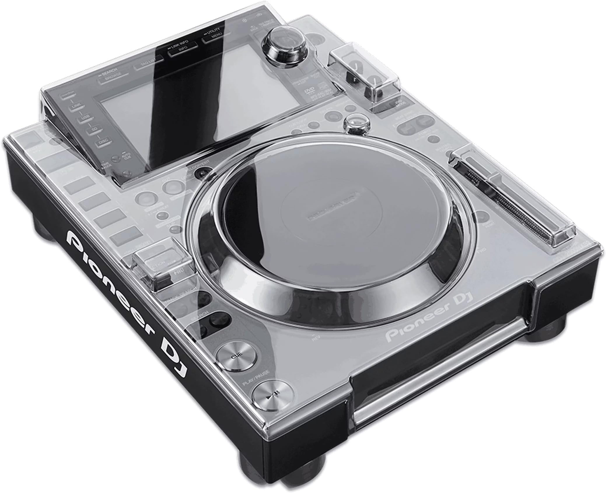 Decksaver Cover for Pioneer DJ CDJ-2000NXS2 - Super-Durable Polycarbonate Protective lid in Smoked Clear Colour, Made in The UK - The DJs' Choice for Unbeatable Protection