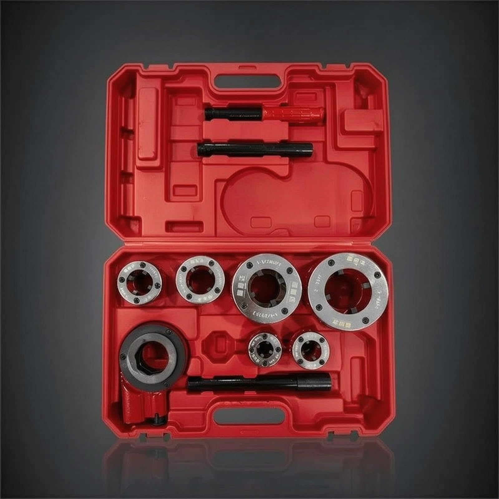 predolo Kit En Tuberías Resistente Terraja, Juego De Terrajas Manuales De 3 Cabezales, Modelo 62, Para Tubos De 4/6 Puntos, 1 Pulgada, Peso Aproximado 3.5kg