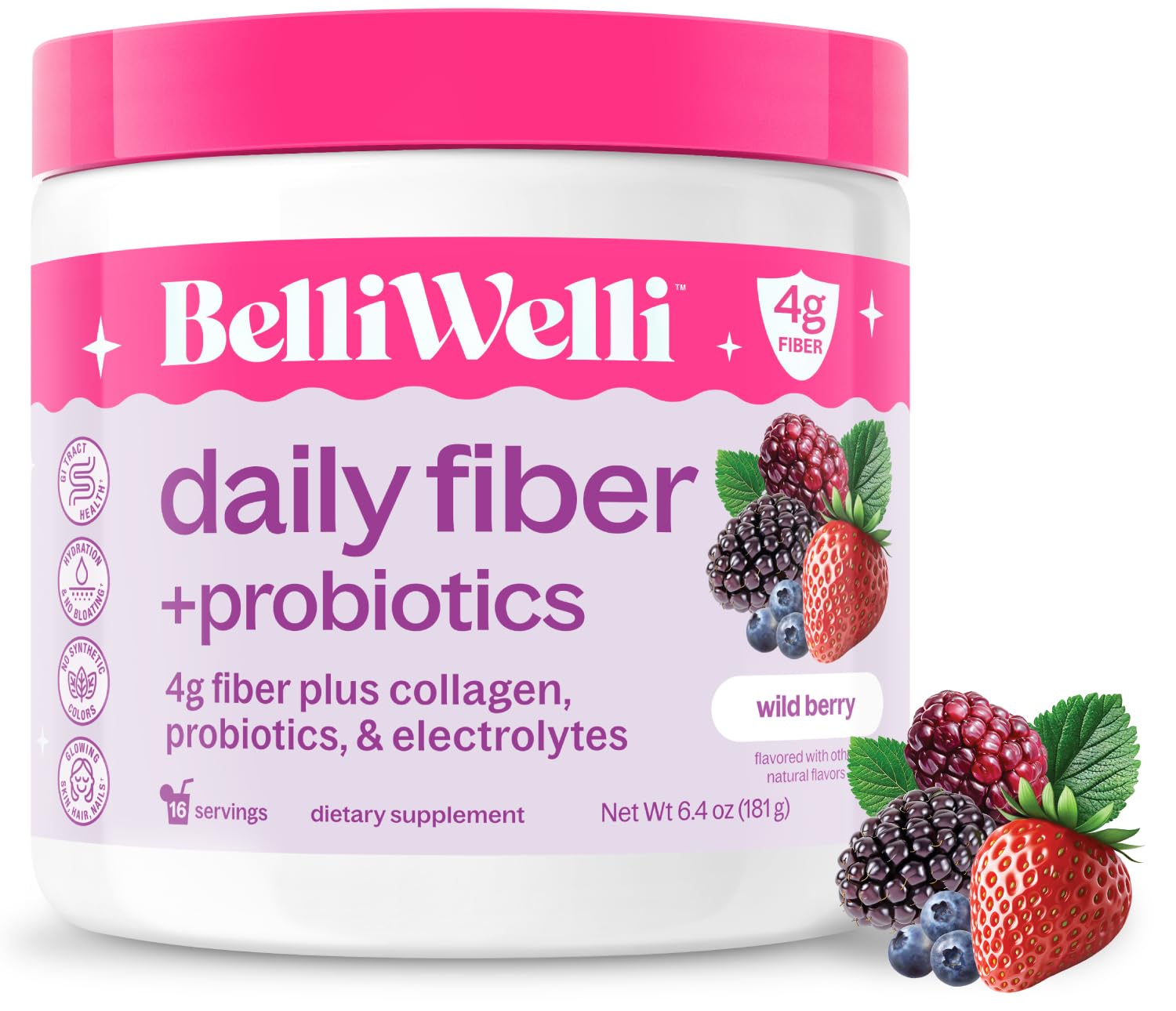 Belli Welli Fiber Supplement Wild Berry