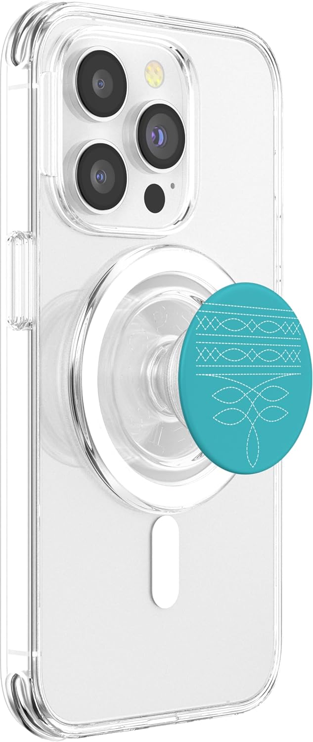 Western Boot Stitch Cowboy and Cowgirl Rodeo PopSockets PopGrip for MagSafe