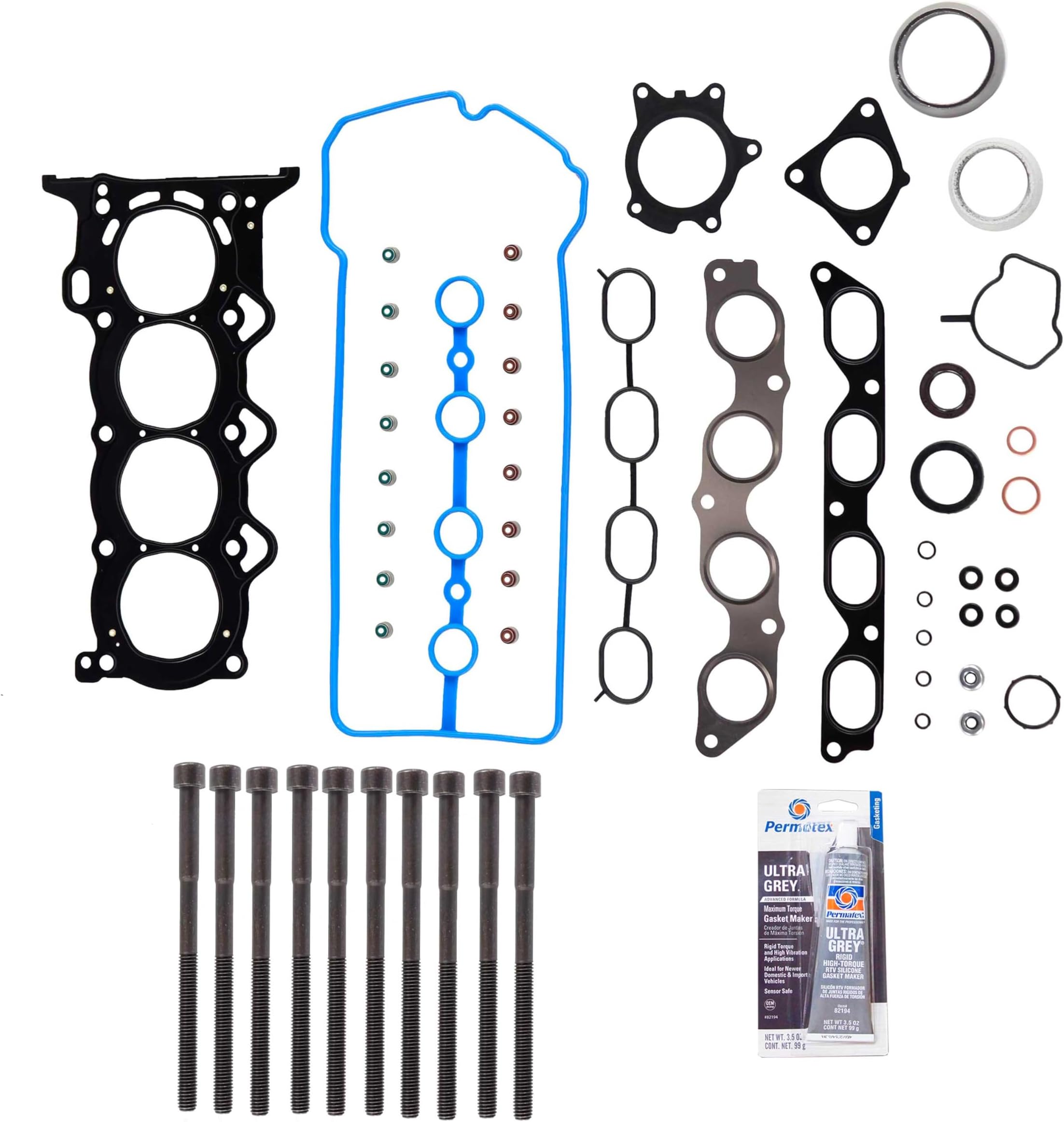 CPWK547 Head Gasket Set Bolt Kit Fits: 00-15 Toyota Yaris 1.5L DOHC 16v 1NZFE