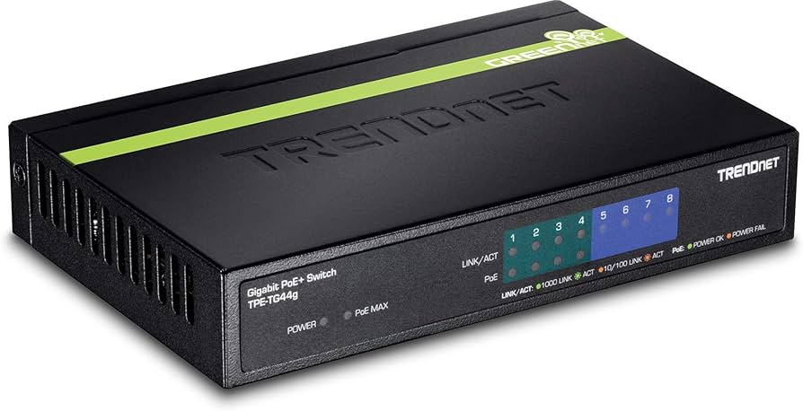 Amazon.com: TRENDnet 8-Port Gigabit PoE+ Switch, TPE-TG80G, 8 x