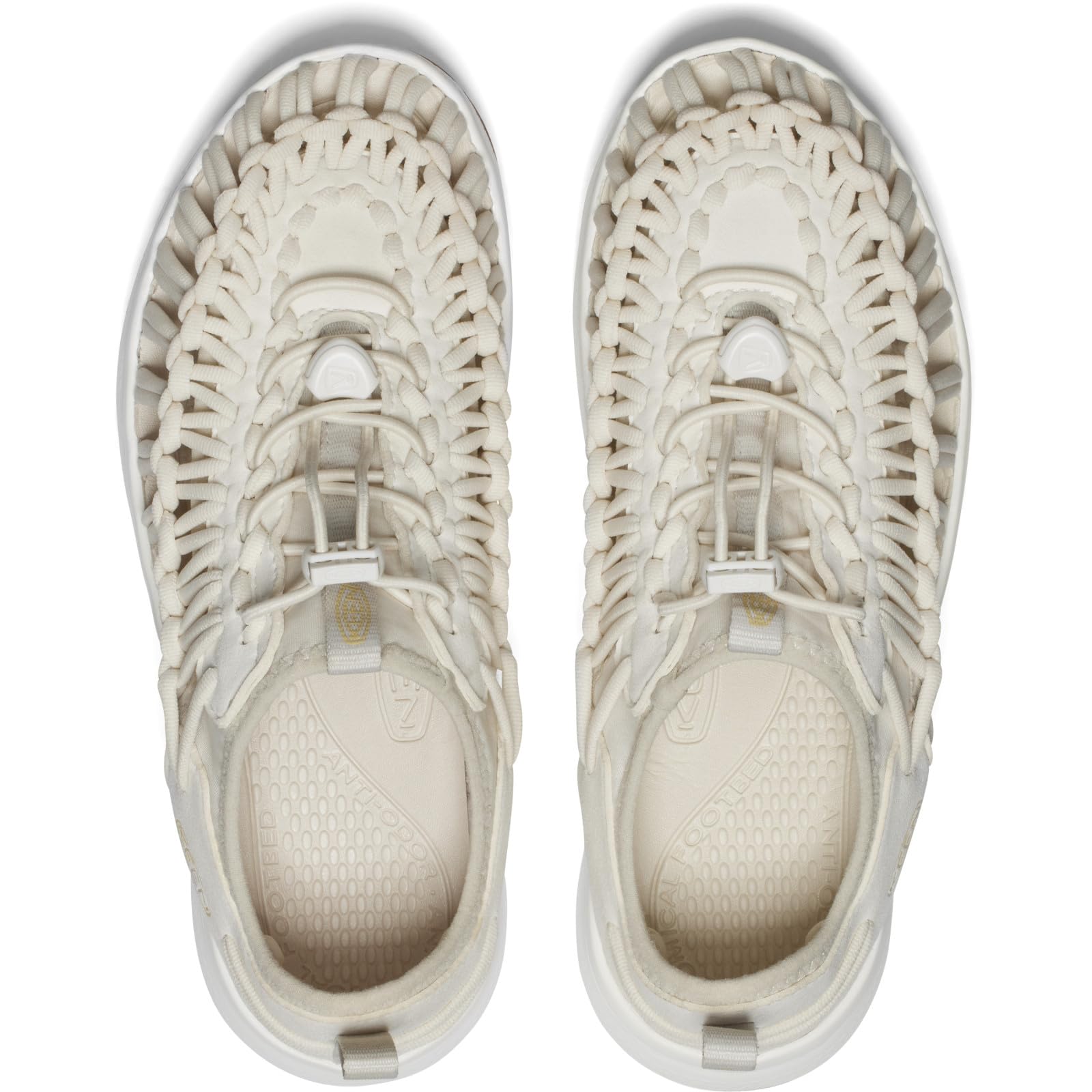 KEEN Uneek O3 - Sandalias transpirables de dos cordones para mujer, ajuste cómodo, abedul/blanco estrella, 41 EU