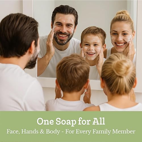 Miniatura 4 de Southern Natural Barra de jabón de leche de cabra  Paquete de 3 unidades de romero y menta  para pieles sensibles secas. Jabón natural hecho a mano