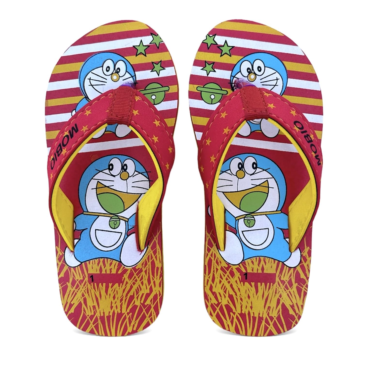 MOBIO Unisex-Child Kids Flip-Flop Durable Comfortable Indoor & Outdoor Slippers (Doraemon) (Red/Yellow, 1) (B0D1VTR52N) Amazon Price History, Amazon Price Tracker