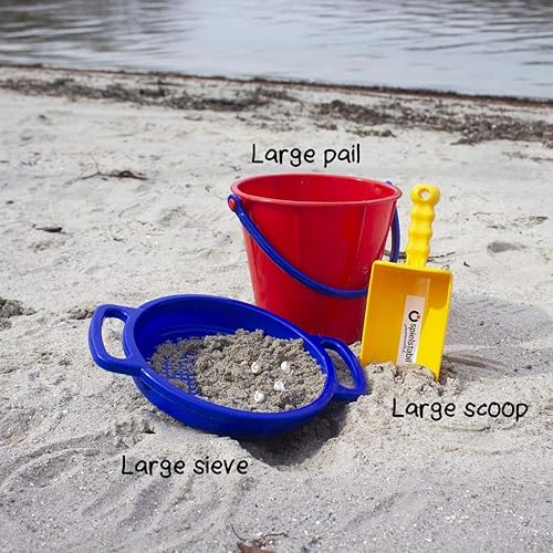 Miniatura 3 de Spielstabil - Juguete de playa grande con tamiz de arena un tamiz incluido los colores varían fabricado en Alemania