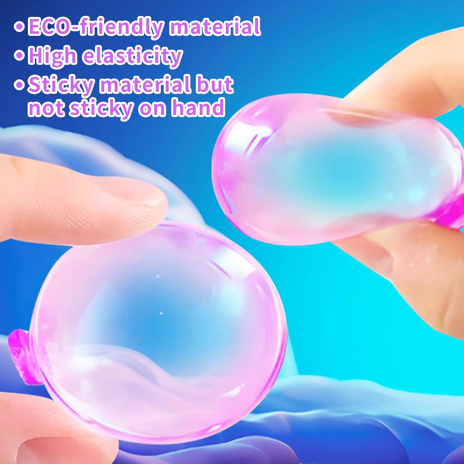 Amy&Benton 195PCS DIY Sticky Balloons with Pump, Space Rocket Balloon the Funny Inflator Toy, Magic Balloon Maker Craft Kits for Kids, Christmas Birthday Gift for Boys Girls Ages 3+