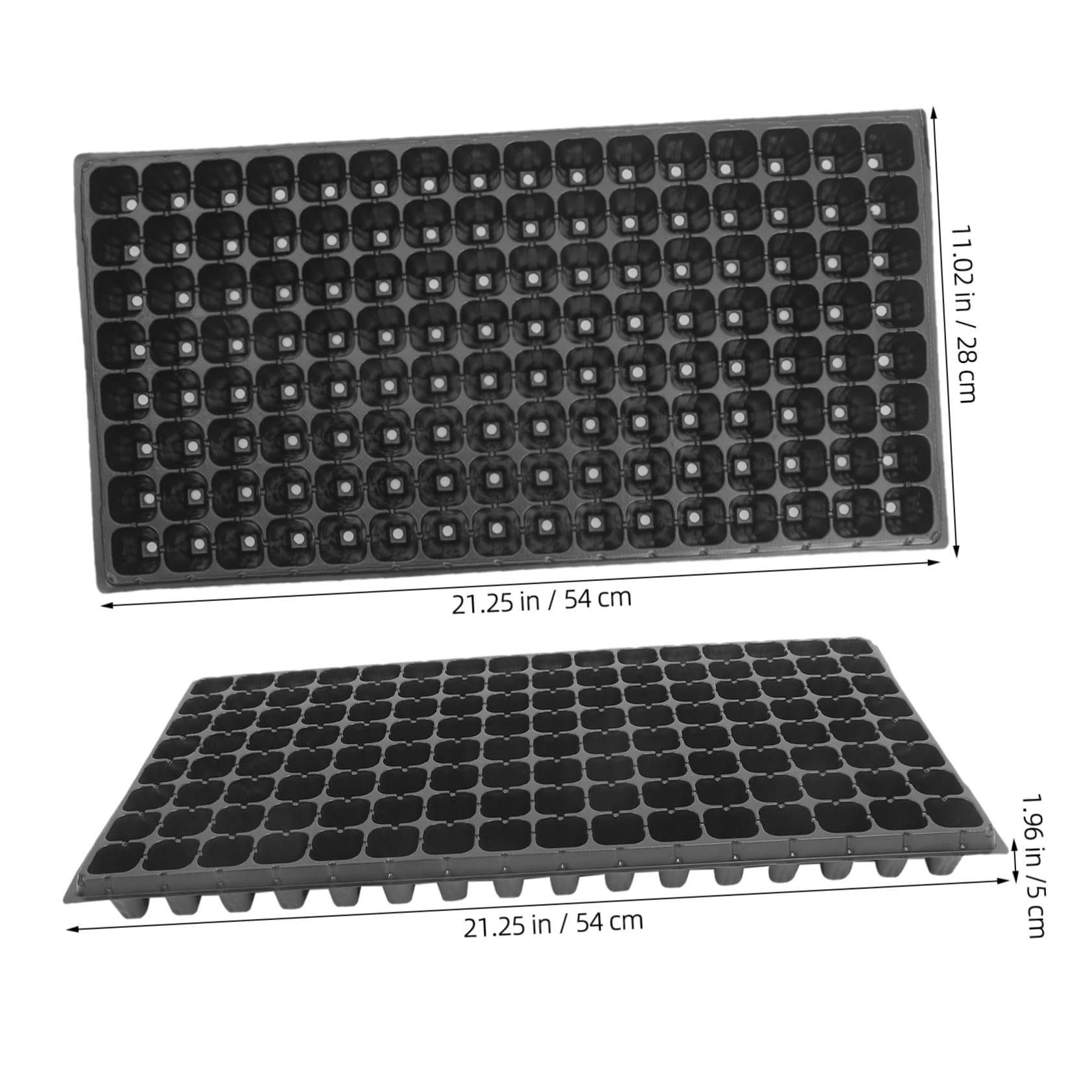 Plateau de Semis 128 Alvéoles 10 Pièces PVC Noir pour Pépinière