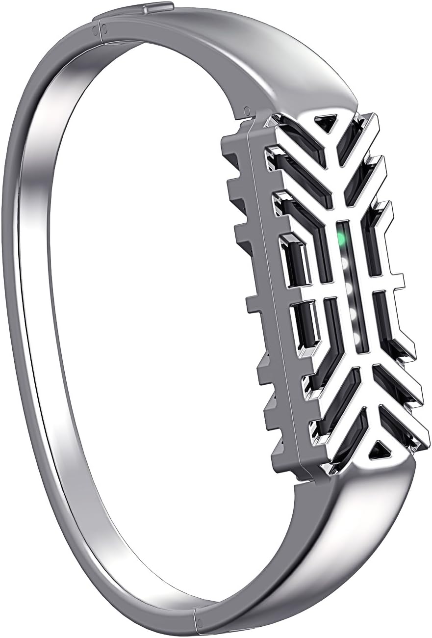 Metal Bands Compatible with Fitbit Flex 2 Accessories Stainless Steel Bangle Bracelet Jewelry Silver