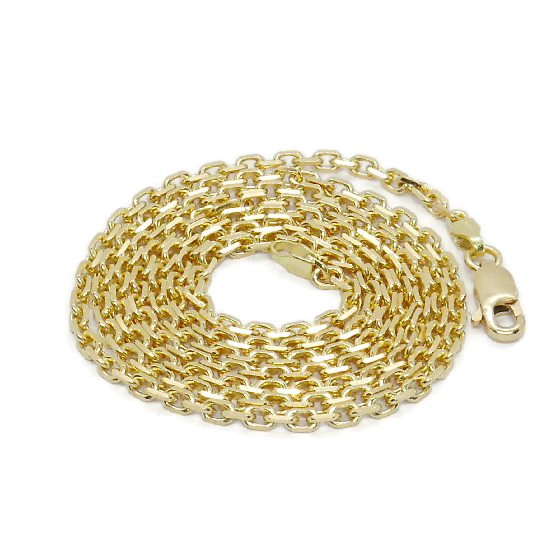 Cadena oro 18k maciza 60 cm 11.40 g eslabón forzado clásico hombre