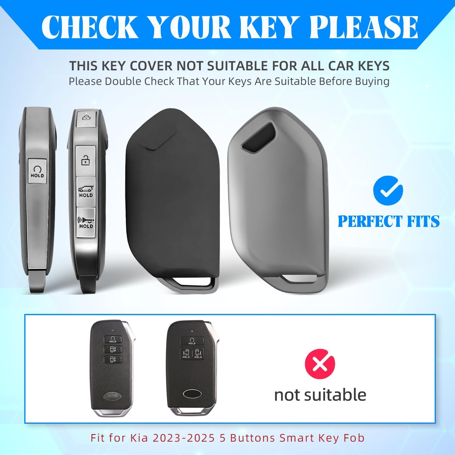 QBUC for KIA Key Fob Cover,TPU Protection Key Case for Telluride EV5 Sorento K4 K5 GT-Line Remote Smart Key Fob Protector image 2