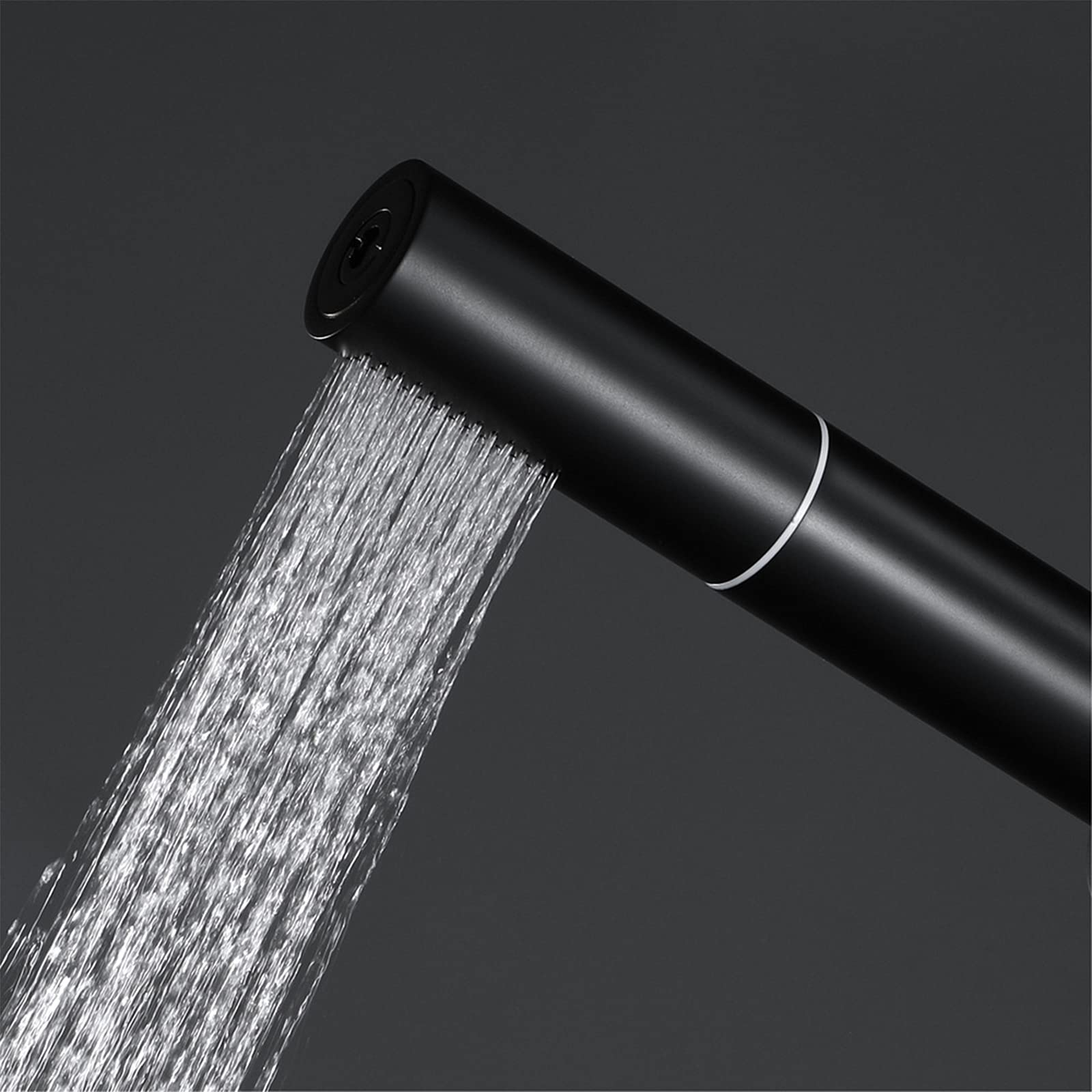 Soffione Doccia, Doccetta Ad Alta Pressione in Ottone Massiccio con 2 Funzioni Soffione Doccia Nero Opaco con Palmare con Flessibile Doccia da 1,5 M E Base in Metallo