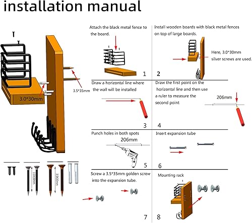 Miniatura 7 de Soporte para llaves de pared, soporte para llaves en la pared con estante, soporte para llaves y correo para pared con 4 ganchos dobles para correa