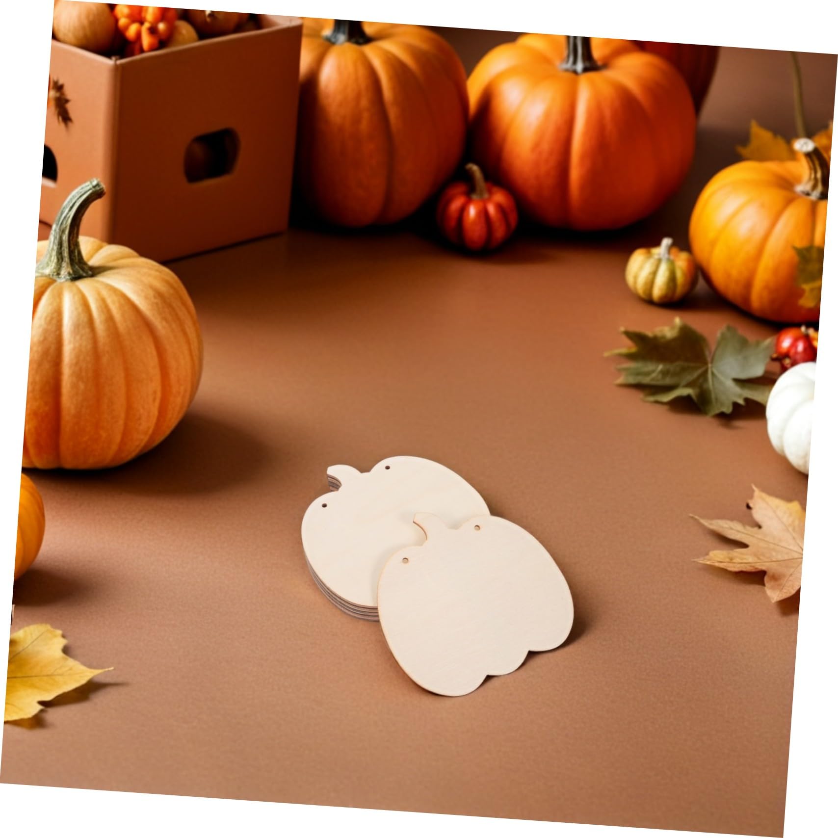 20stücke Holz Kürbis Schnitte für Basteln Unbehandelte Kürbis Holz Rohlinge Herbstliche Ornamente zum Aufhängen DIY Deko aus Kreative Bastelarbeiten für Halloween und Erntedank