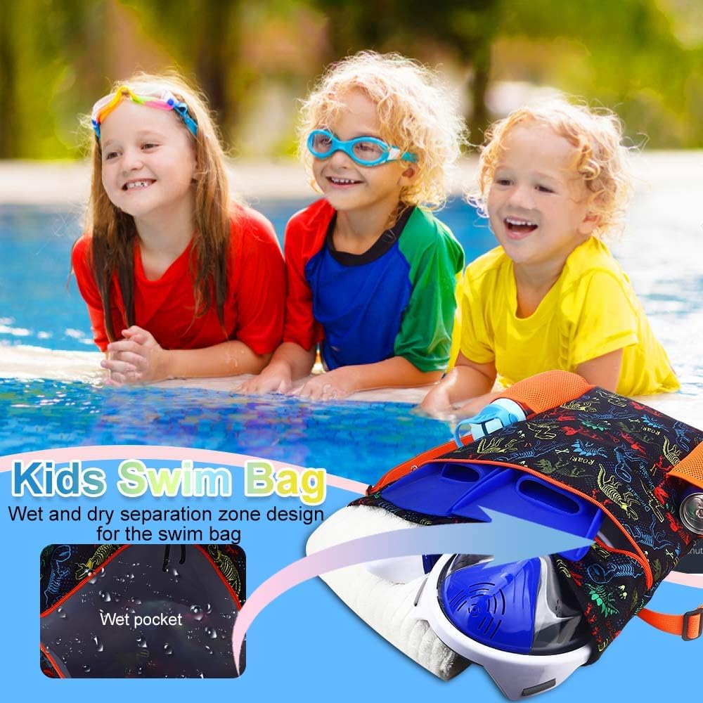 RHCPFOVR Drawstring Backpack for Kids - Swim Bag for Beach Lightweight Waterproof Sports Gym Bag With Two Water Bottle Holder image 5