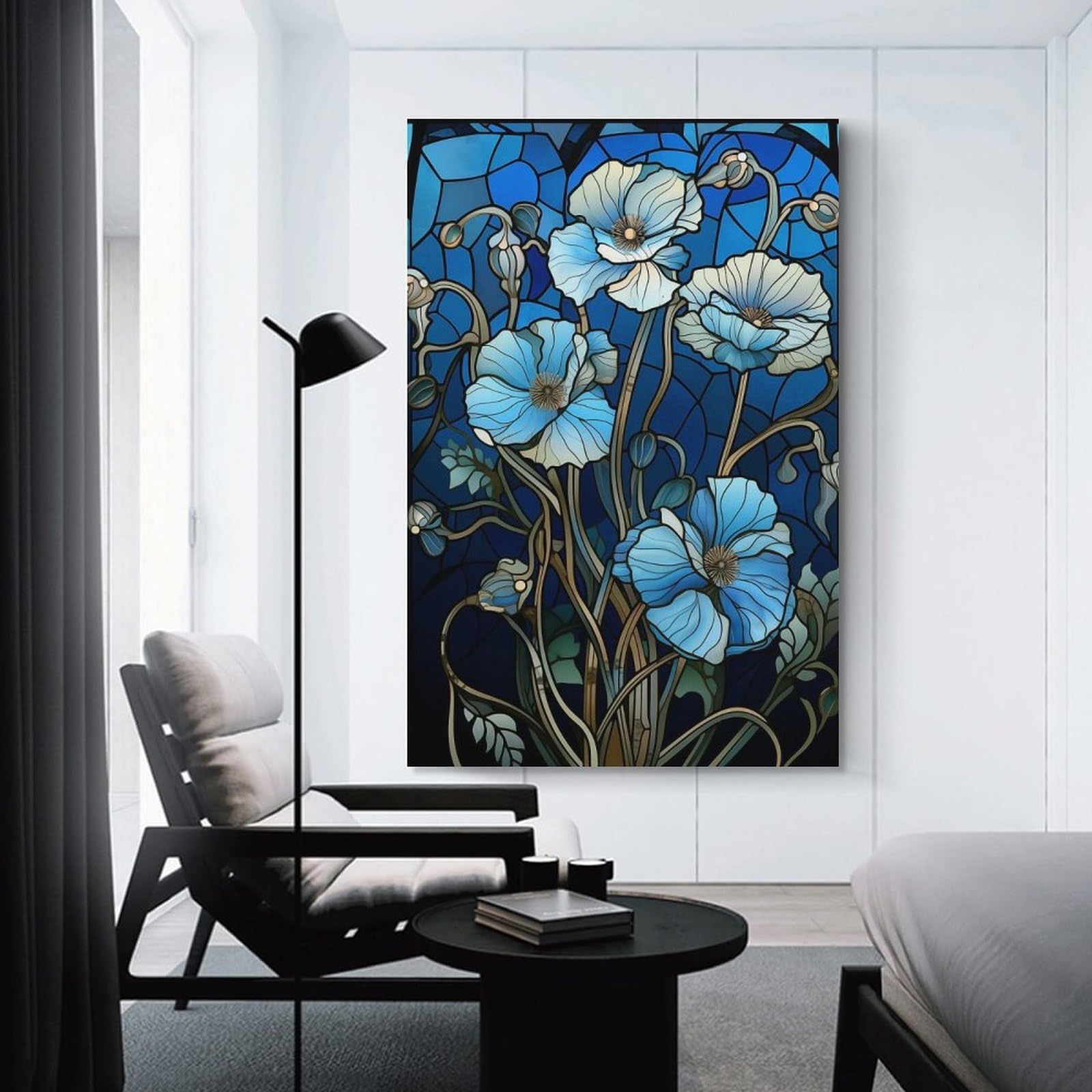 Junmoney Unframe-Style-9 Art Stain Gilded Flowers Room Decor Wall Art 20X30inch(50X75cm), For Lounge Decor, Offices Or Entryway Styling, A Flexible Wall Accent For Shared Spaces