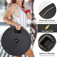 Vista 5 de Giantex Soporte de base para paraguas, relleno de agua de arena para postes de paraguas de 1.5 a 1.9 pulgadas, mango integrado, 2 perillas