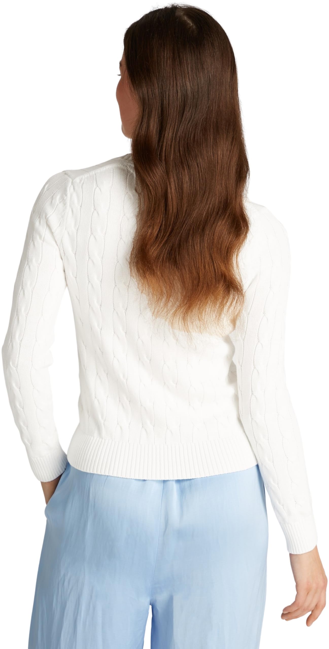 Tommy Hilfiger Jersey Mujer Co Cable con Cuello Redondo