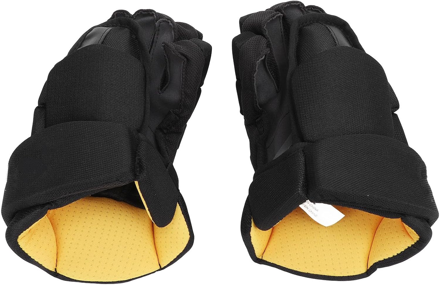 Ice Hockey Gloves Lightweight Protective Equipment for Hockey Player Roller Field Nylon Microfiber EVA PE Shell Black (Akozonigt3yck29h-11)