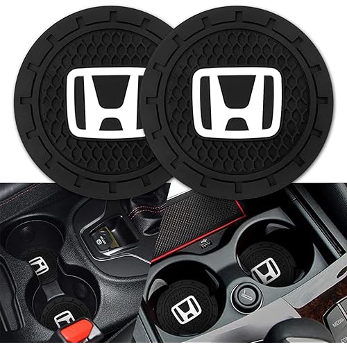 Car Cup Holder Coaster for Honda Accord Civic Fit CRV Pilot EX CR-V EX-L,Silicone Cupholder Coaster,Car Interior Accessories,2.76 Inch 2 Pieces