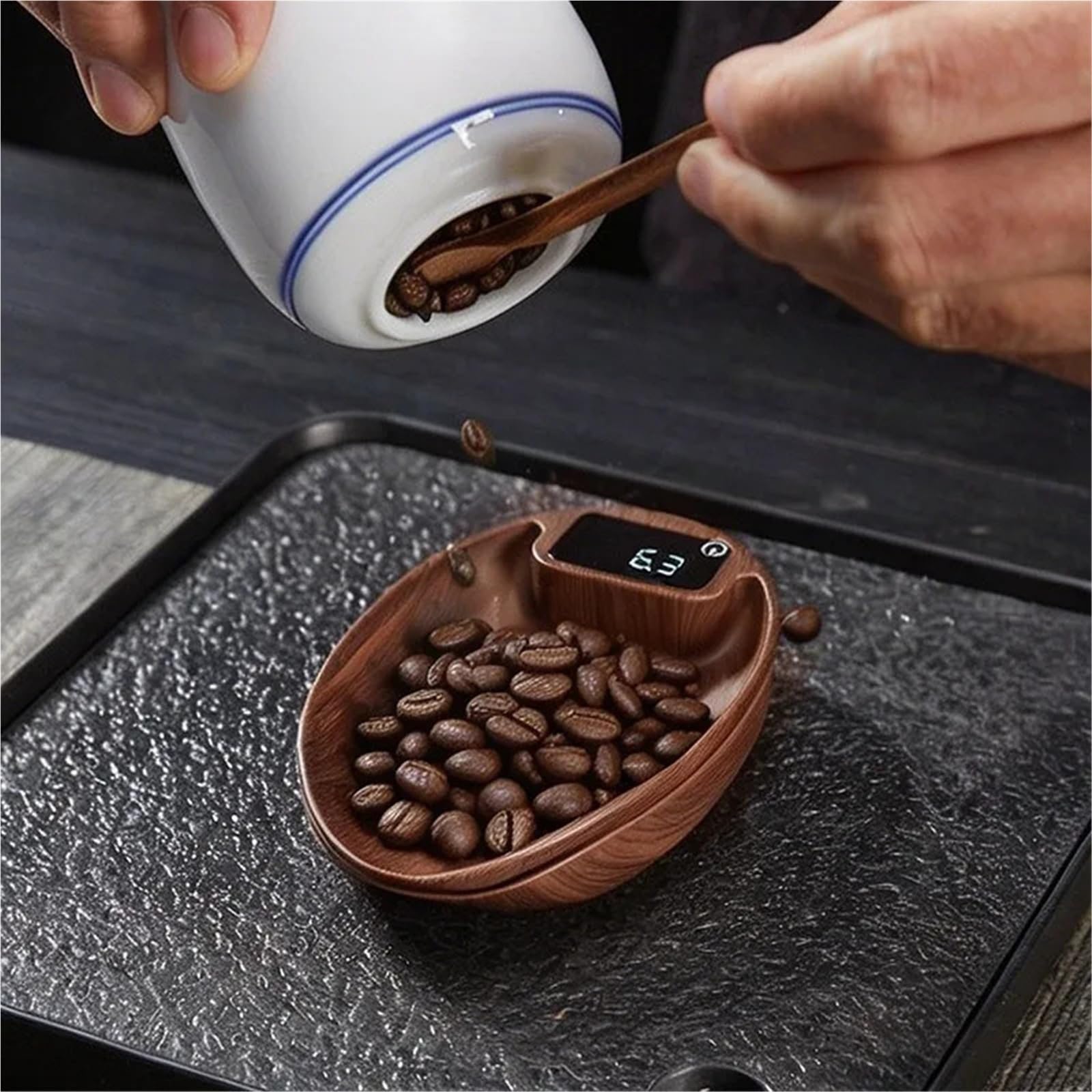 Kompatibel mit JUSTINLAU Mini-Kaffeewaage, LED-Wiegeschale