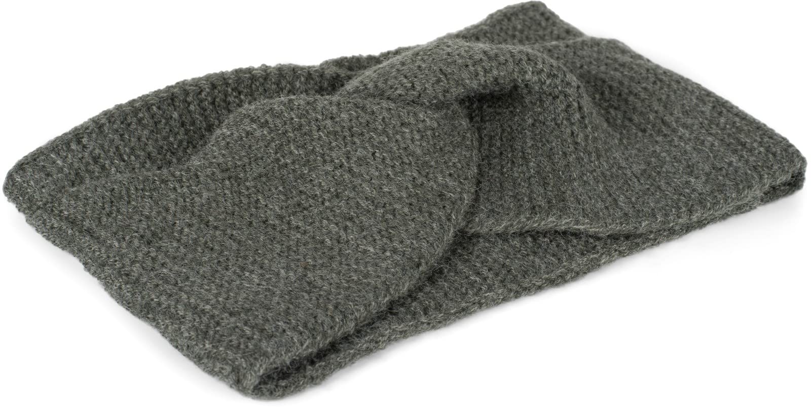 styleBREAKER Ladies fine knit headband with twist knot, warm winter hairband, headband 04026047, Colour:Mottled Dark Grey - Image 2