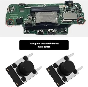 Create idea 10pcs 2pin Shoulder Trigger Micro Button L R Key Button Micro Switch Left Right Shoulder Trigger Compatible with Nintendo GBA SP/GBA/NDS/GBM