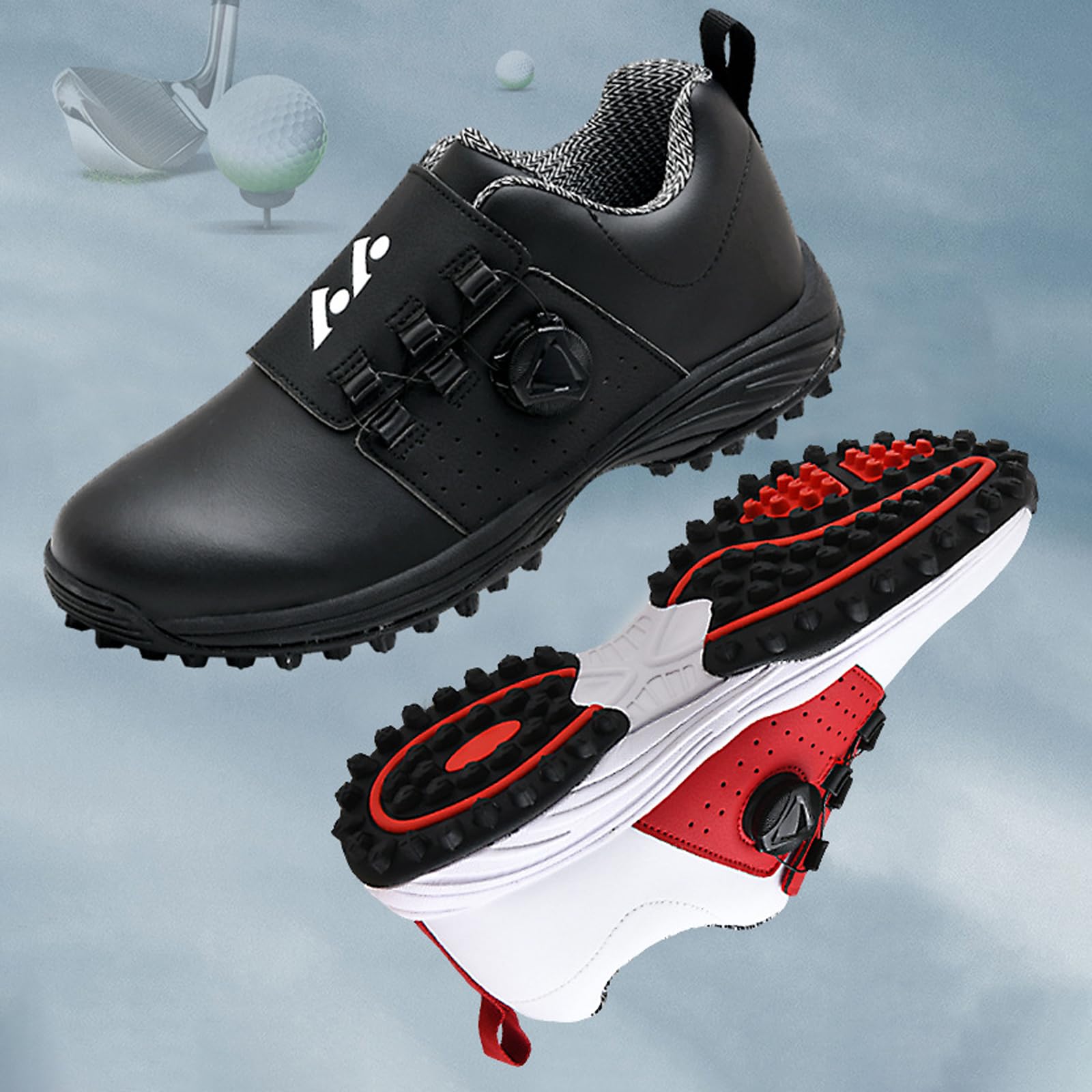 Golfschuhe Herren,Golf Schuhe MäNne,Ausreichende UnterstüTzung Und DäMpfung,Wasserdichtes Synthetik Obermaterial,Geeignet FüR SpaziergäNge Training Sport Und Outdoor AktivitäTen
