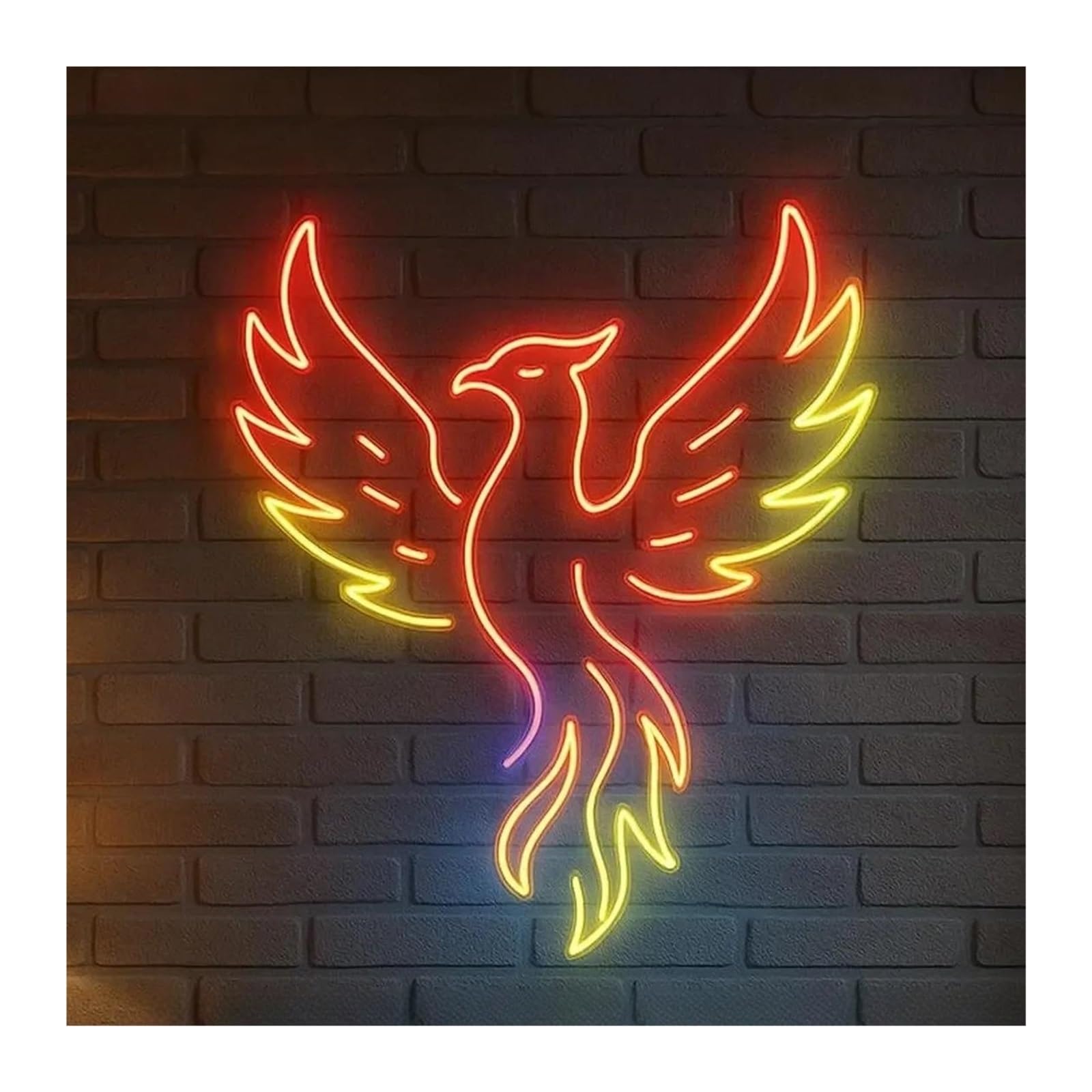Insegna al Neon Insegna Al Neon A Forma Di Fenice, Uccello Immortale Leggendario, Decorazione Per Vetrina A, Tema Mitologico, Per Cameretta Dei Bambini,45cm(C)