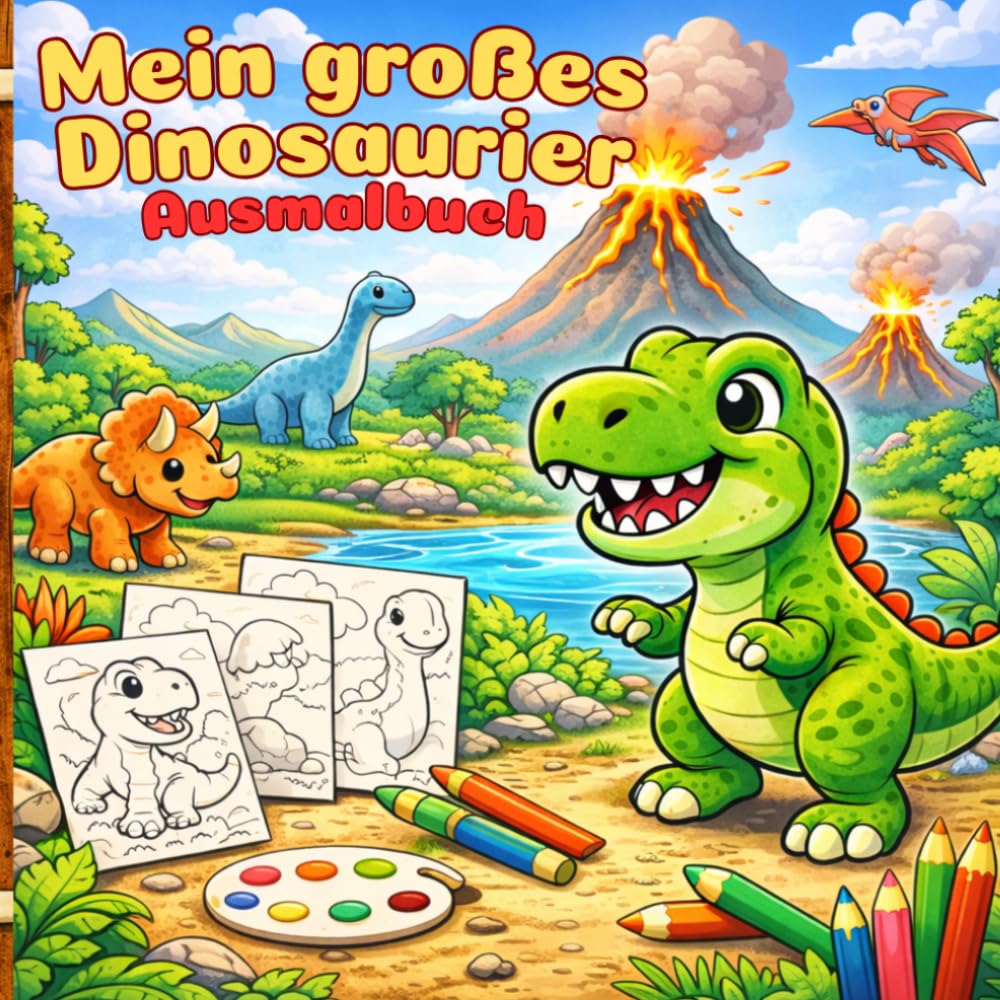 Mein großes Dinosaurier Ausmalbuch