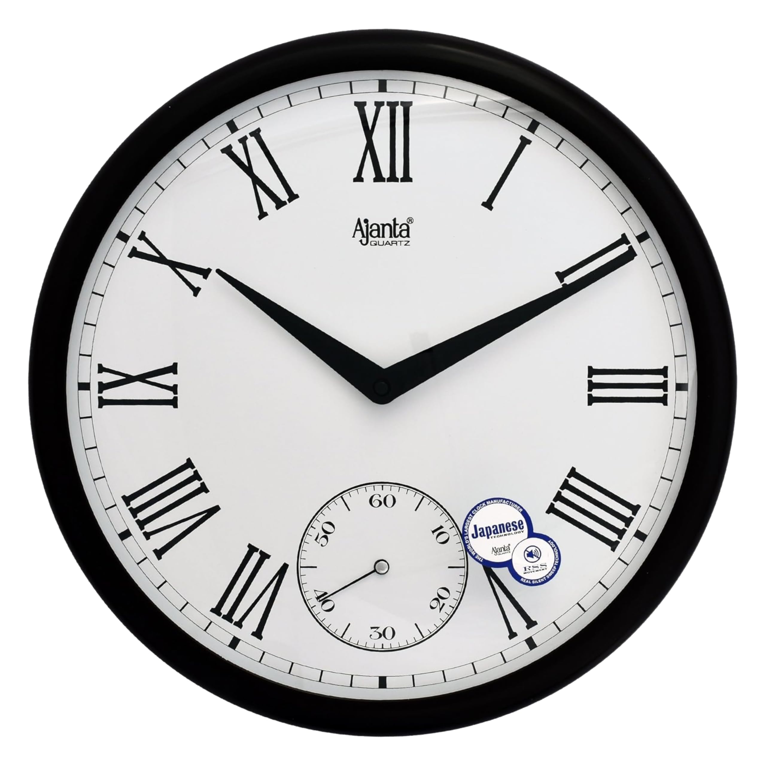 Buy Ajanta Plastic Sweep Clock (37 cm x 37 cm x 5.7 cm, Brown